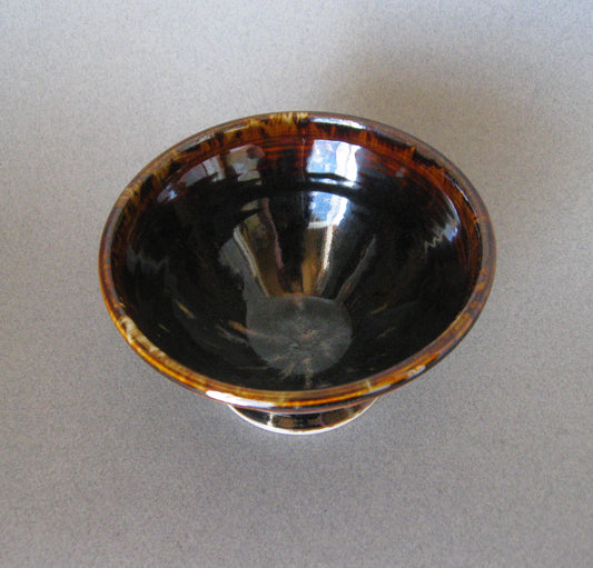 "Small Triangle Bowl  " Red Brown Glaze