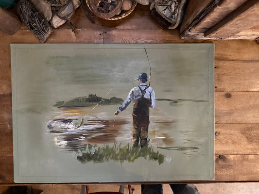 Large Floorcloth - Fisherman