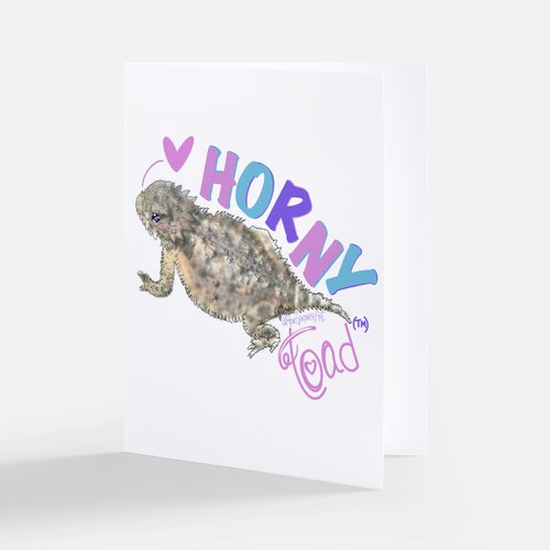 "Horny Toad" Greeting Card