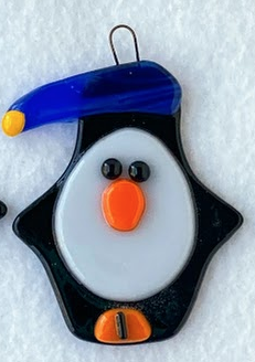 " Ready to Play " Fused Glass Ornament