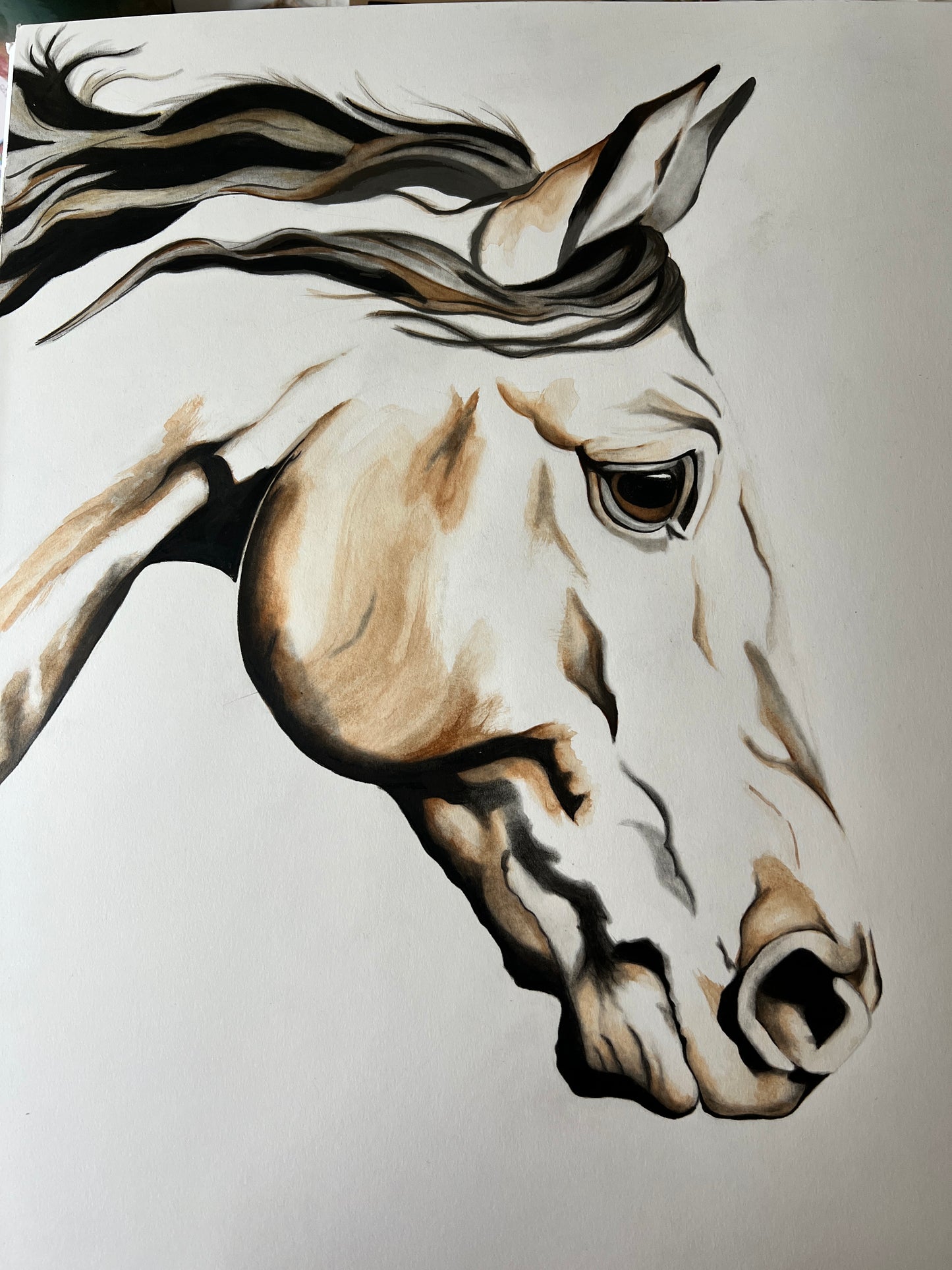 "Dark Horse" Watercolor Art