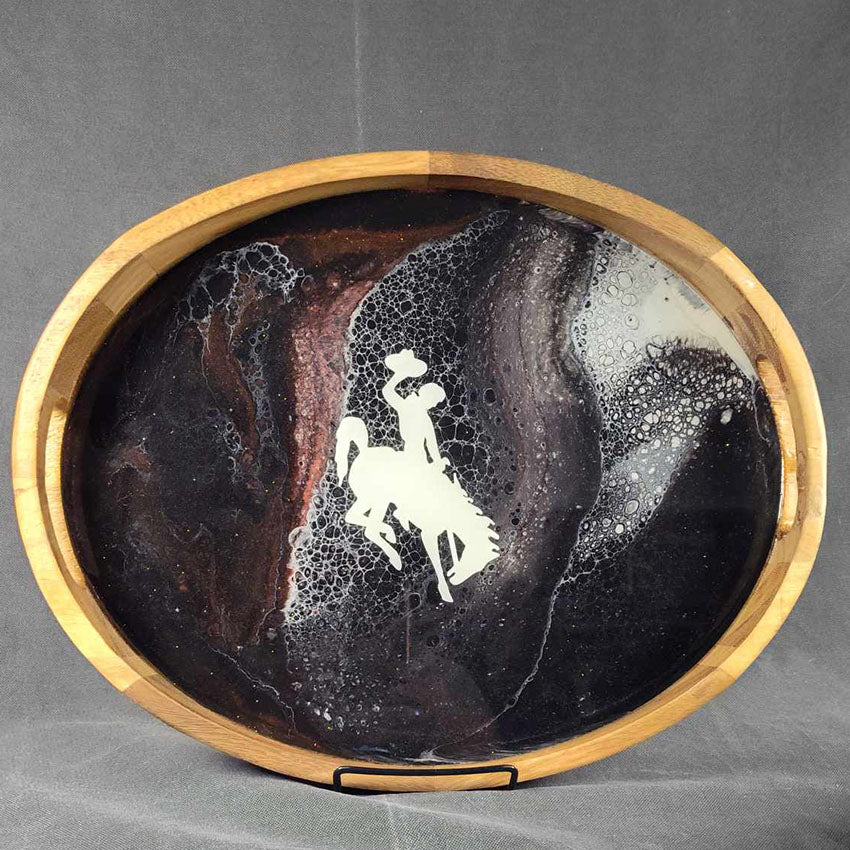 " Bucking Good " Merlot Oval Tray