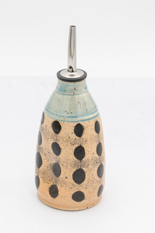 " Dotted Blue and Orange " Olive Oil Bottle Dispenser