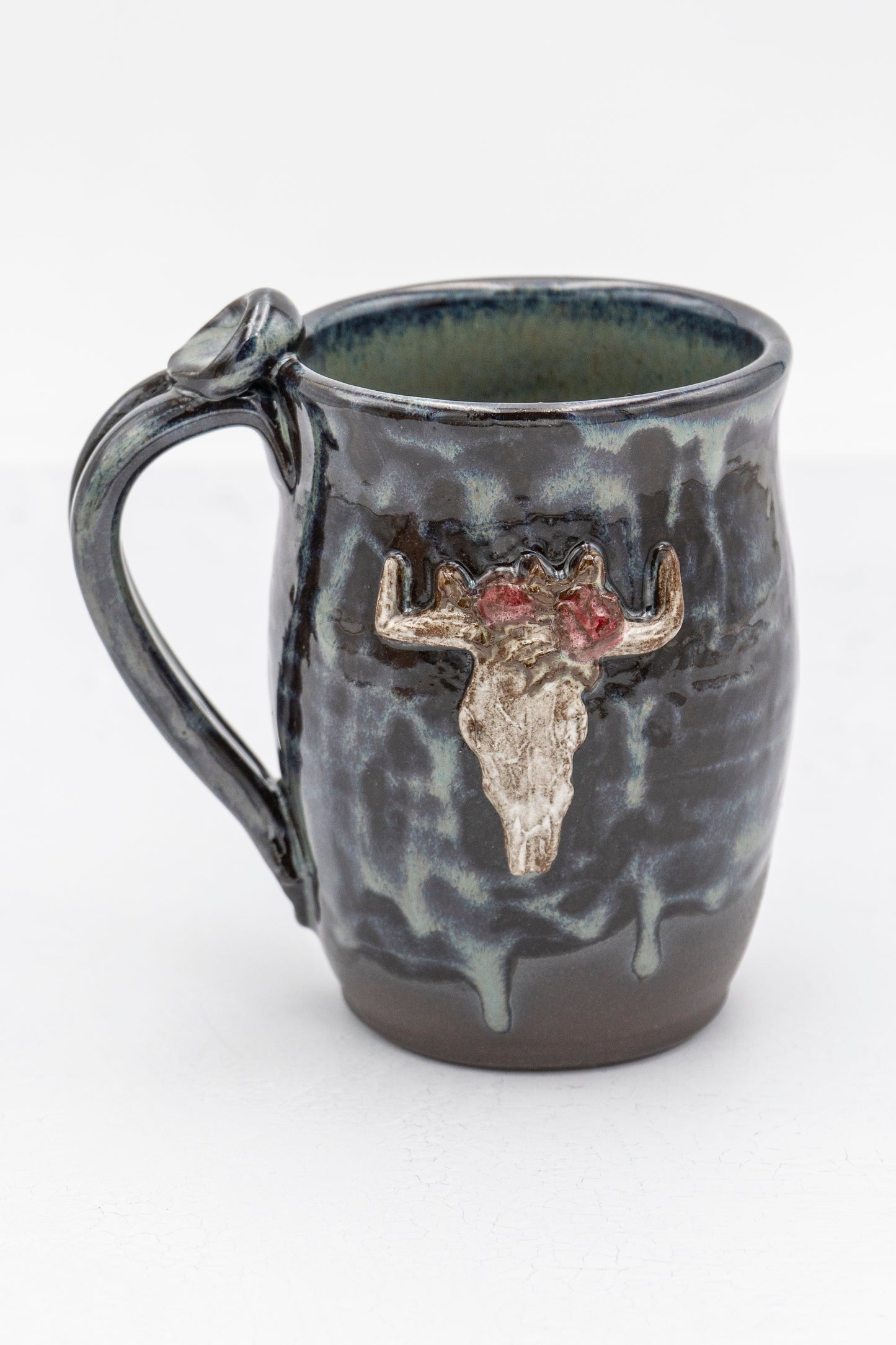 Longhorn Skull and Roses Mug