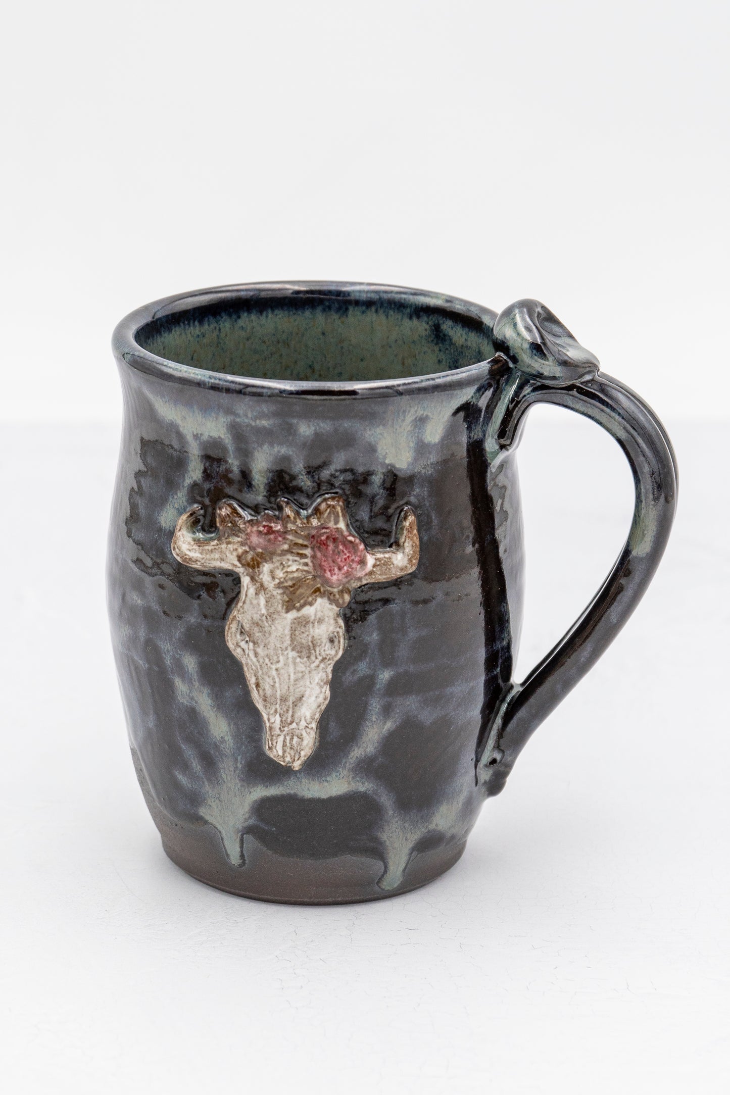 Longhorn Skull and Roses Mug