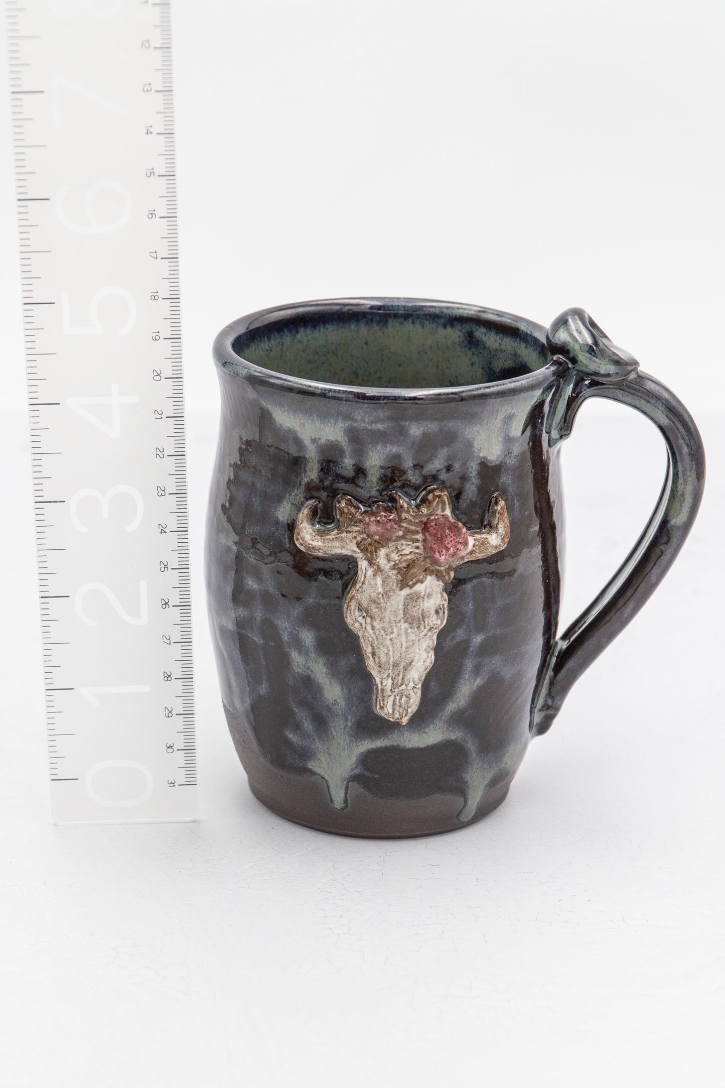 Longhorn Skull and Roses Mug