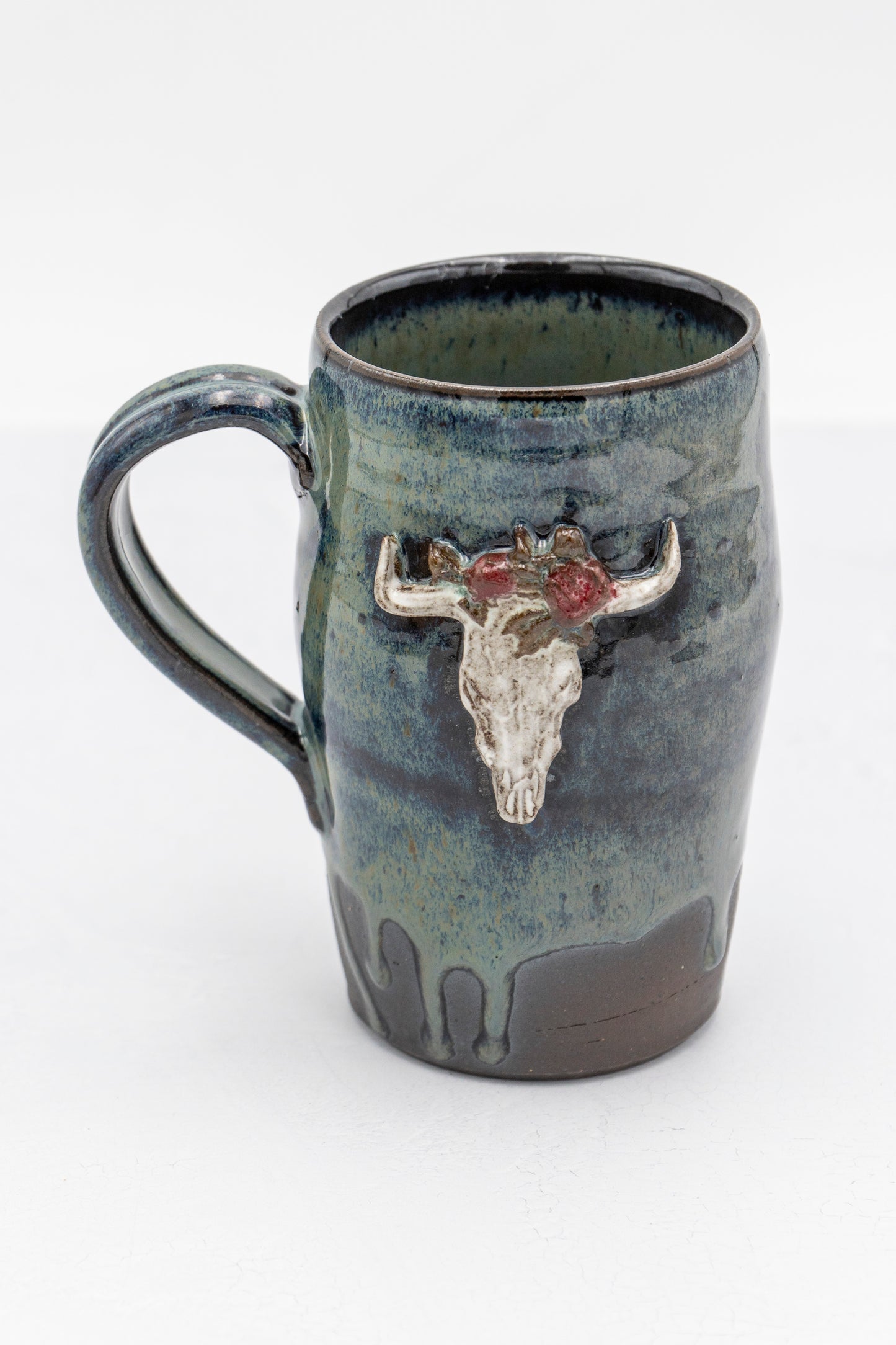 Longhorn Skull and Roses Mug