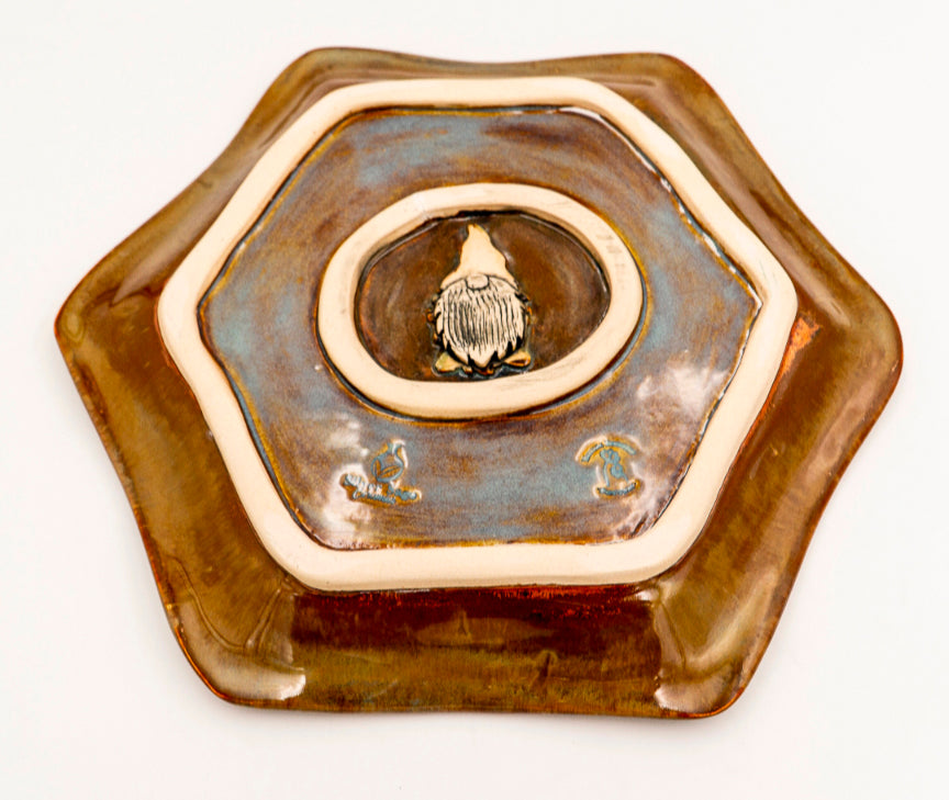 " Fall Gnome " Hexagon Platter