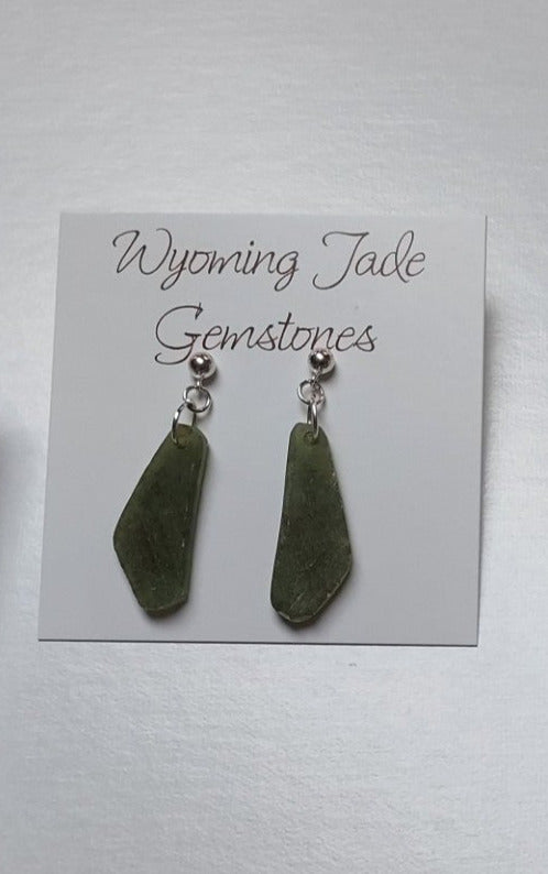 Wyoming Apple Green Jade Post Earrings