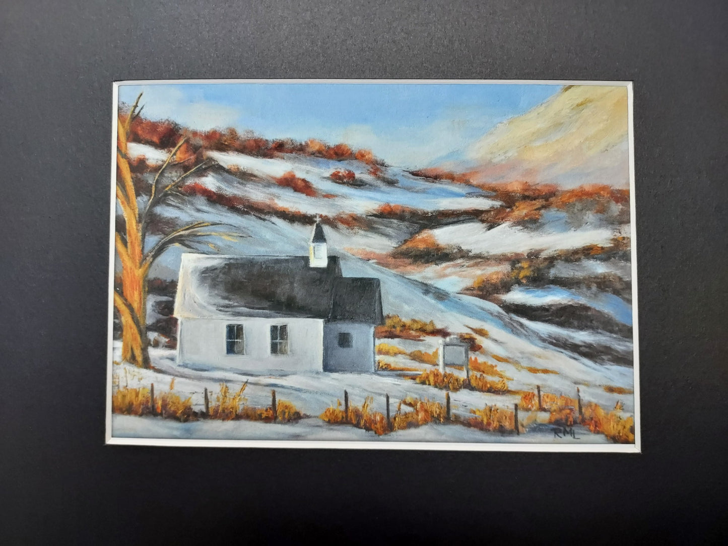 Virginia Dale Church, Winter Evening Print