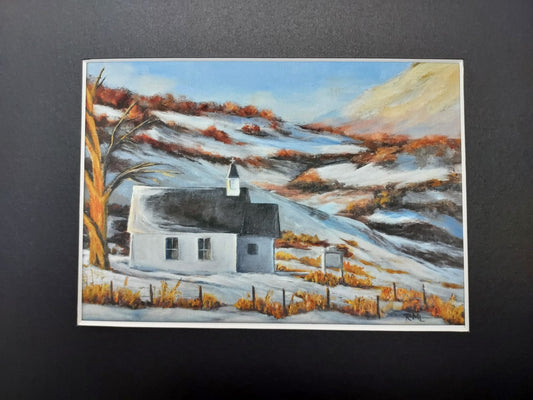 Virginia Dale Church, Winter Evening Print