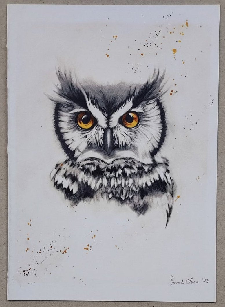 " Owl " Watercolor Art