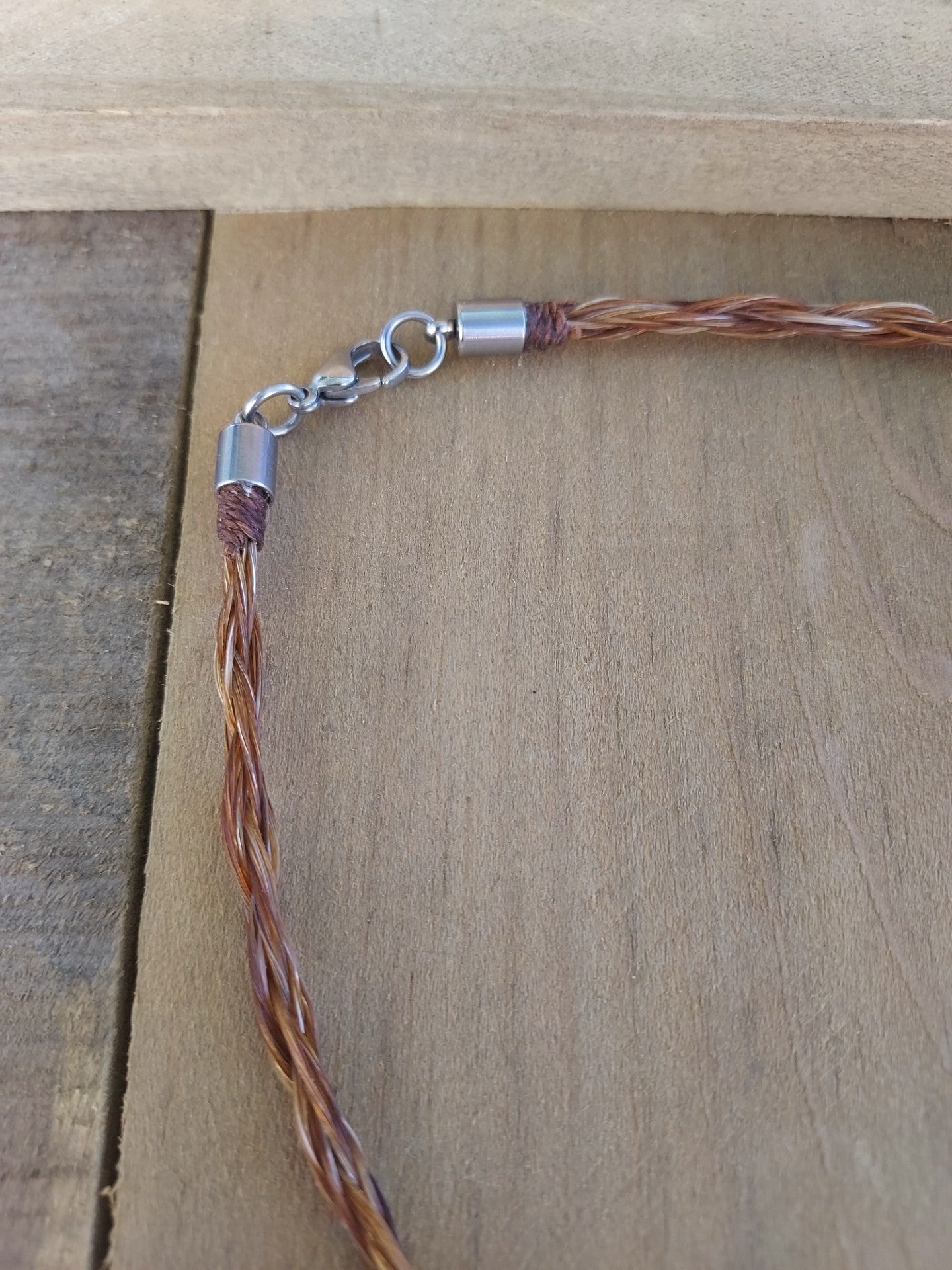 Braided Horsehair Necklace with Arrowhead Pendant