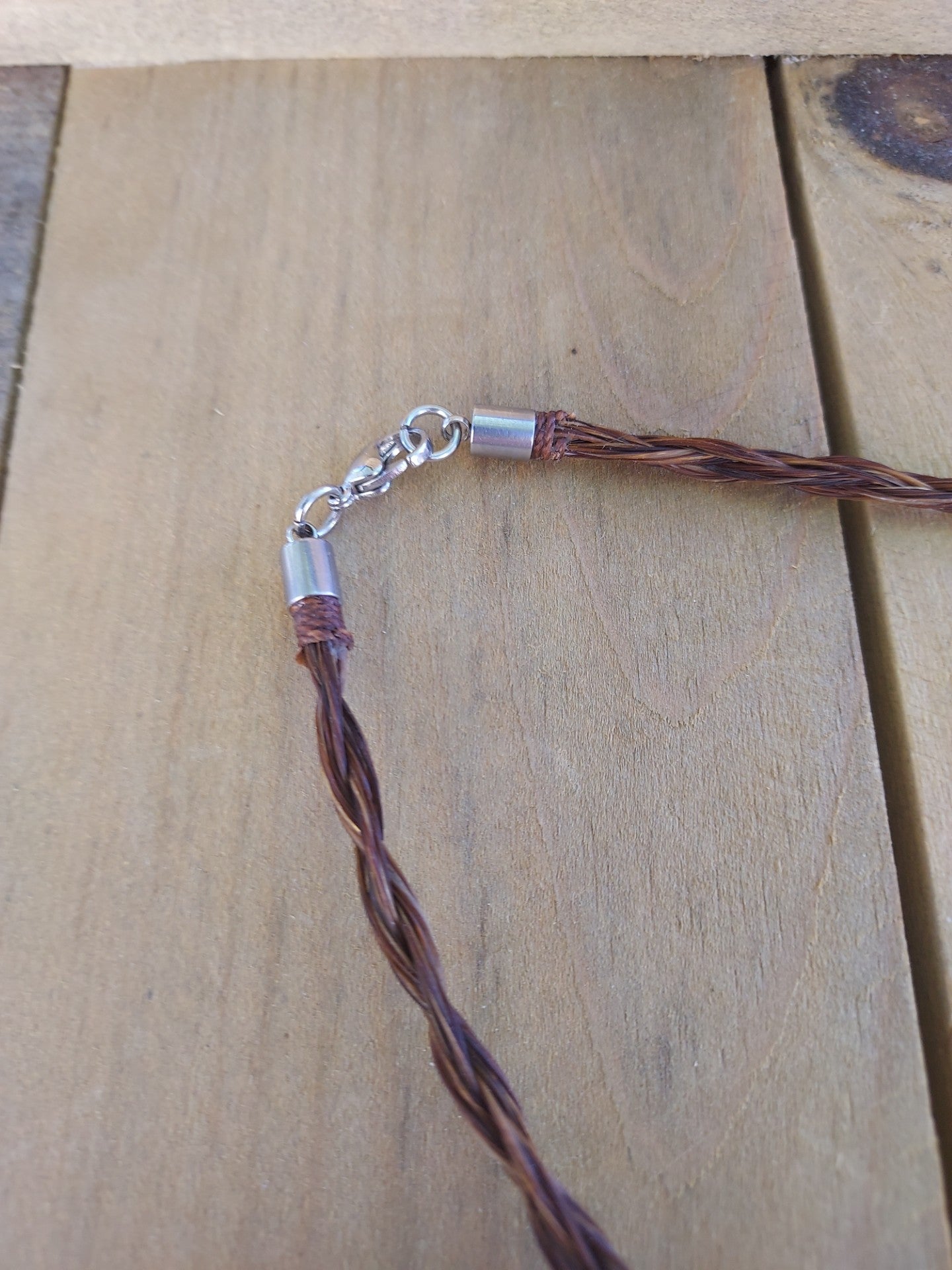 Braided Horsehair Necklace with Horse Head Pendant