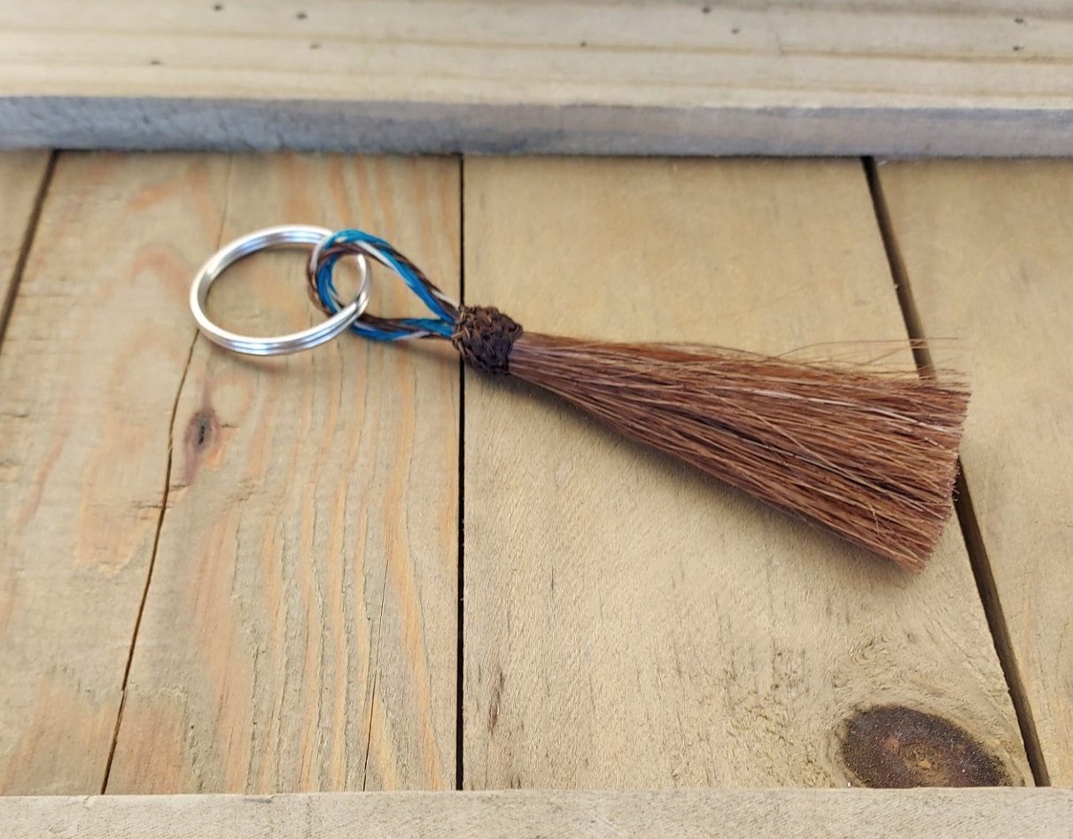 Hand Braided Horsehair Single Loop Key Chain