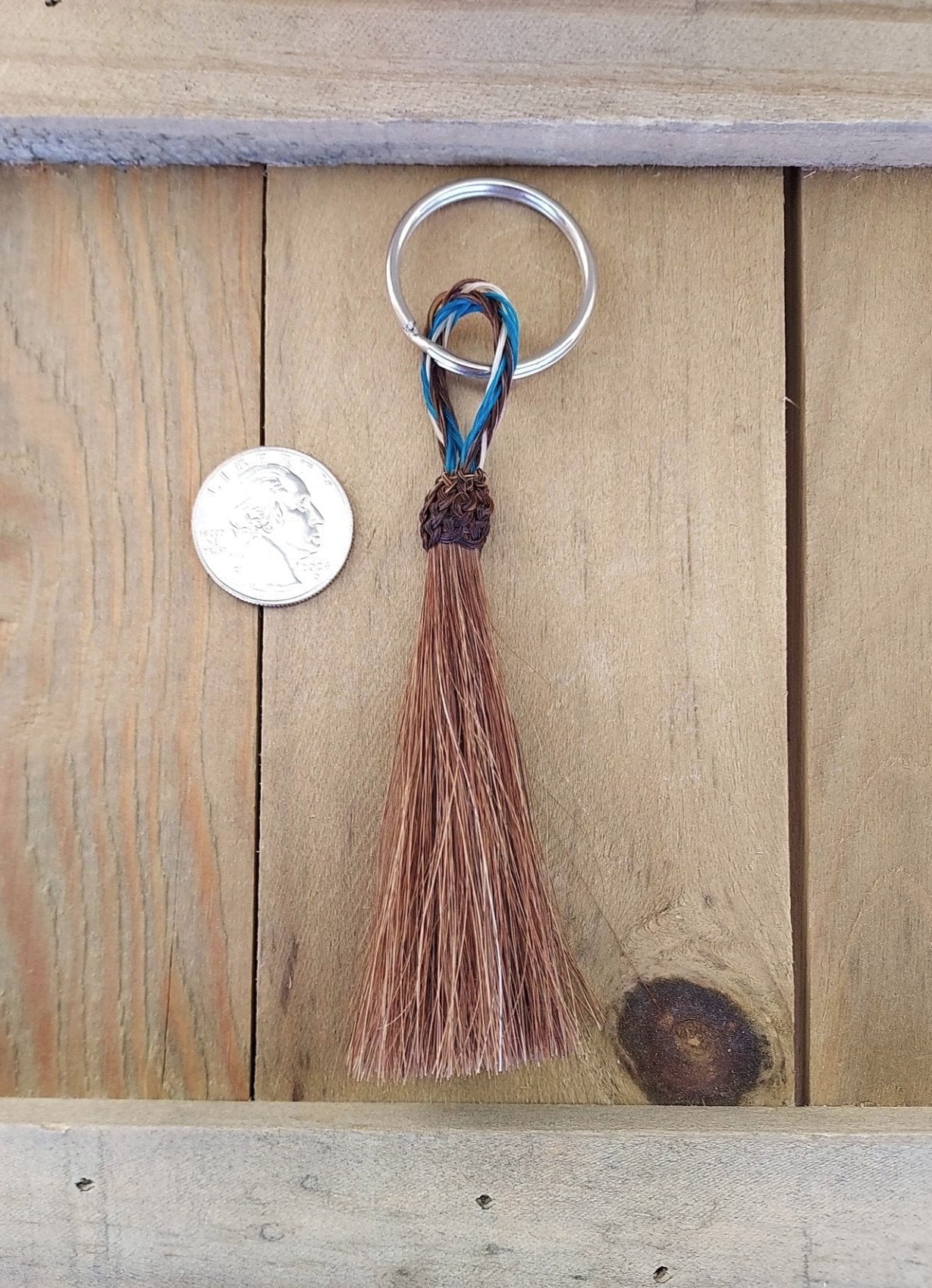 Hand Braided Horsehair Single Loop Key Chain