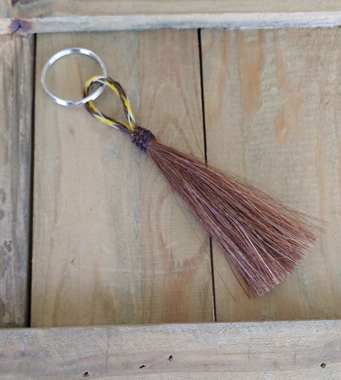 Hand Braided Horsehair Single Loop Key Chain