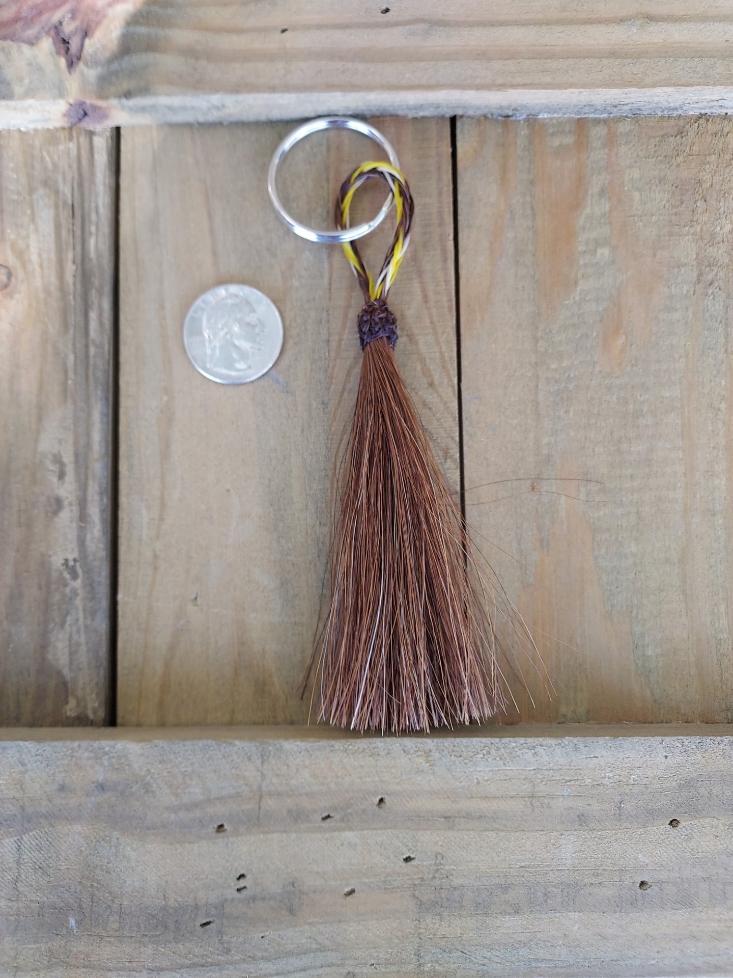 Hand Braided Horsehair Single Loop Key Chain