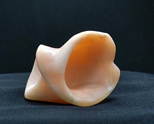 " Worry Stone #2 " Portuguese Pink Marble Abstract Sculpture