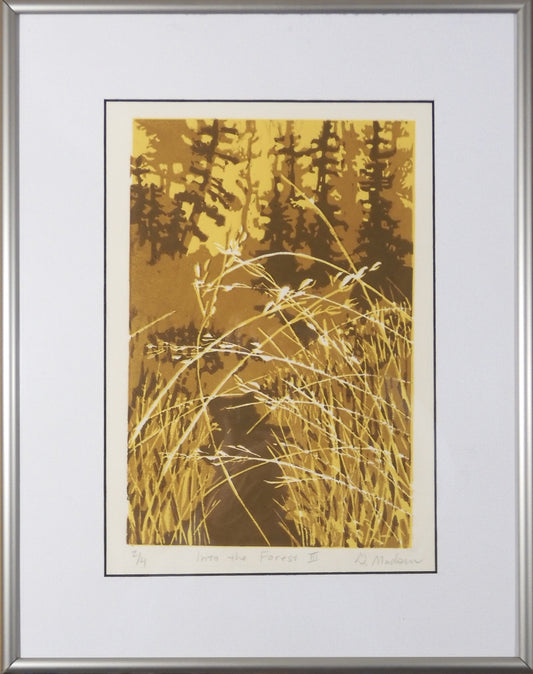 " Into the Forest " Framed Original Relief Print