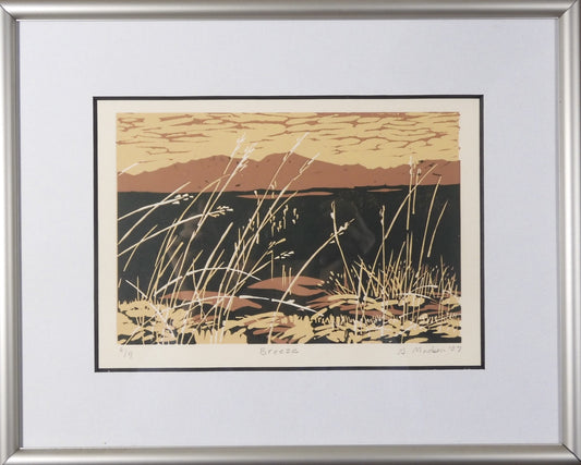 " Breeze " Framed Original Relief Print