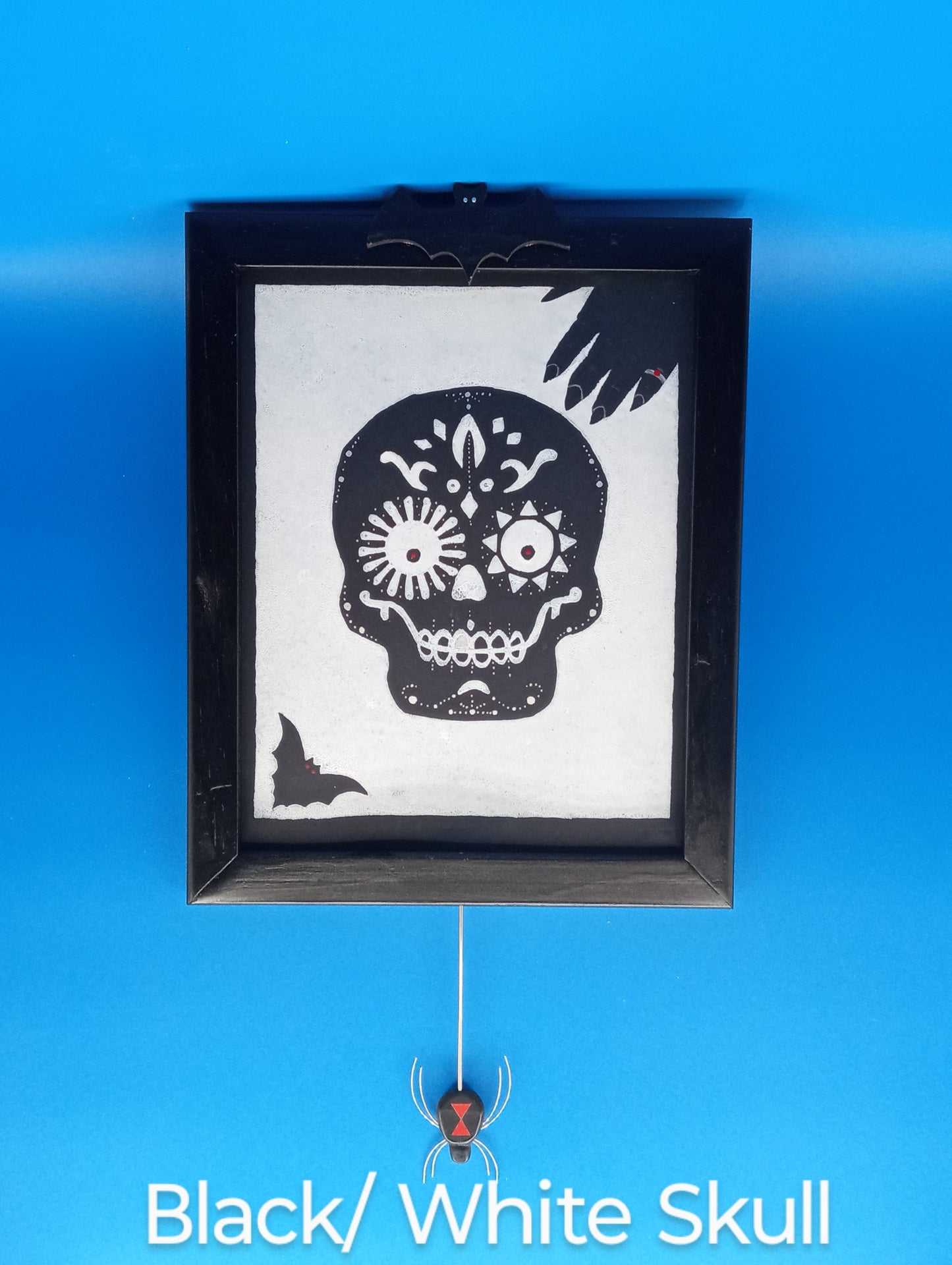 Fancy Framed Linocut Print Skull