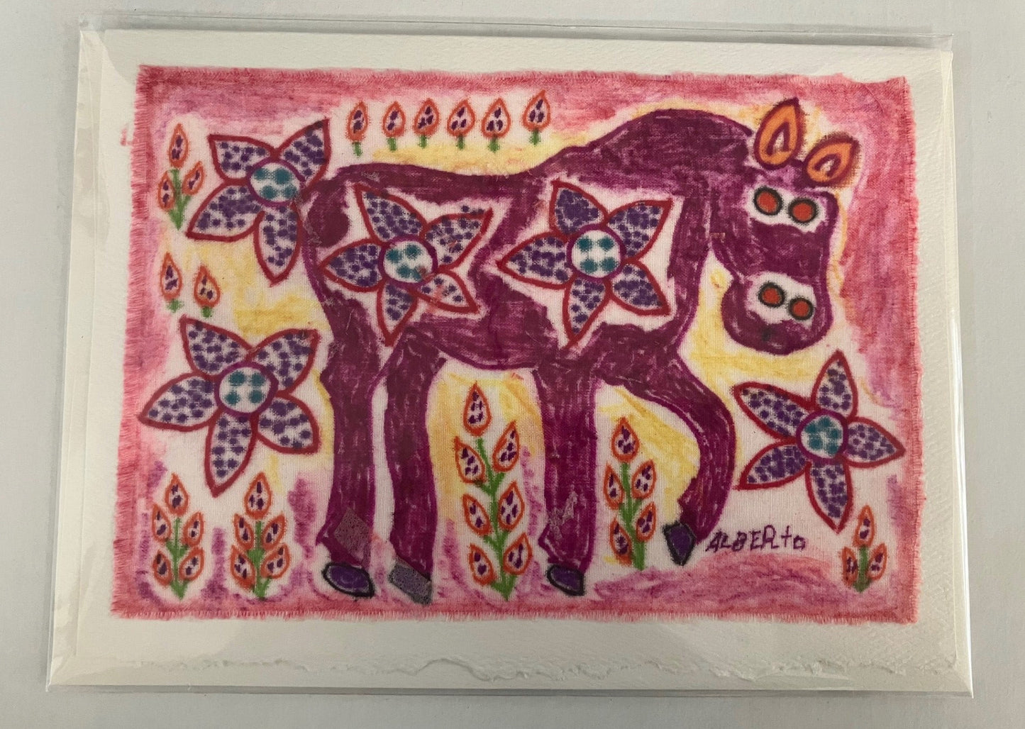 " Prancing Pony" Peruvian Art Card