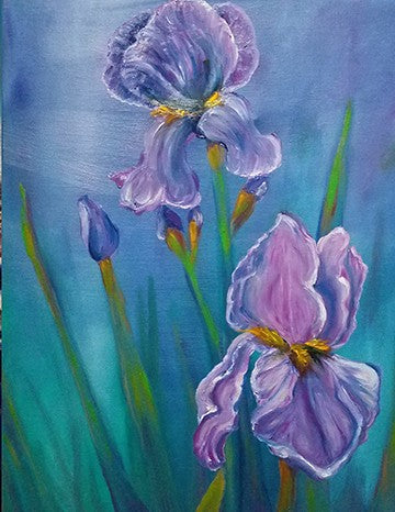 " Iris " Mixed Media Reproduction Print