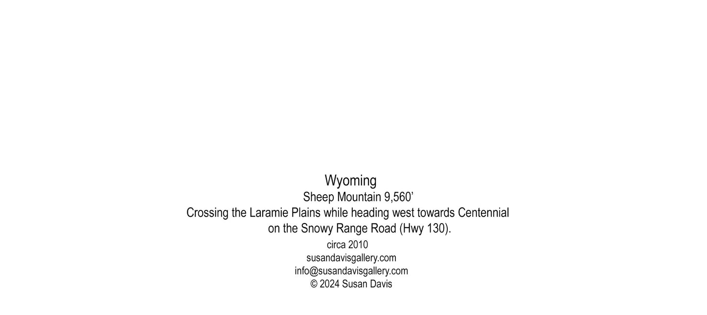 " Sheep Mountain Crossing the Laramie Plains " Greeting Card