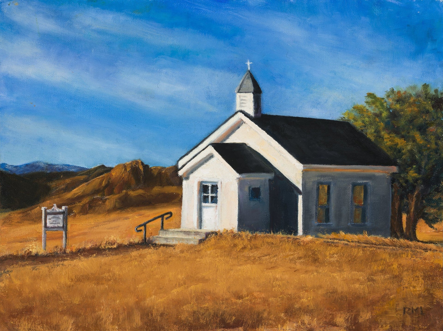 Virginia Dale Church, Autumn Light Print