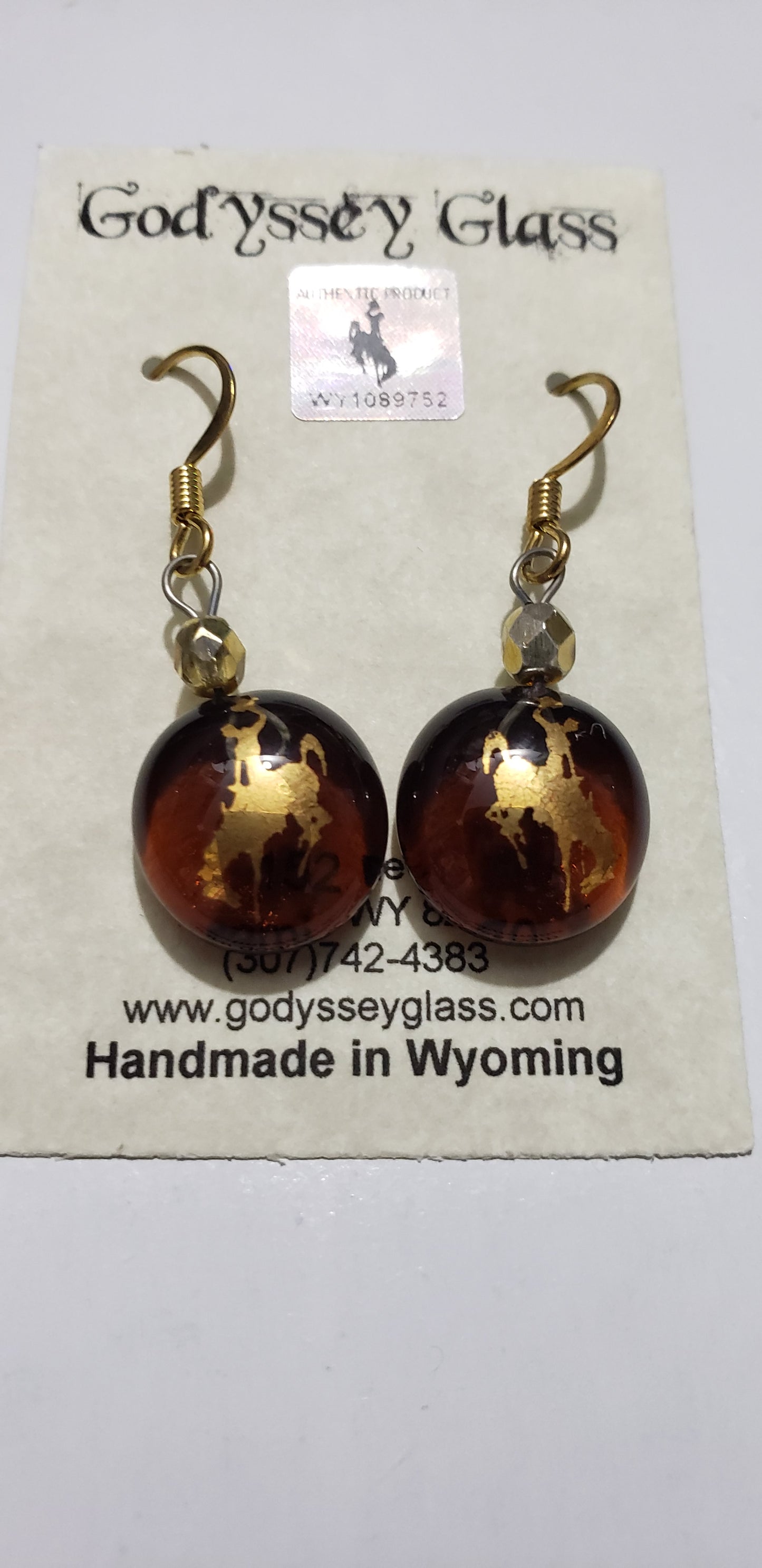 Cowboy Root Beer Glass Earrings