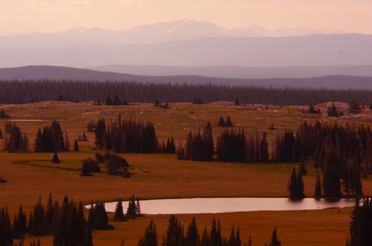 View from Libby Flats observatory in the Snowy Range Mountains