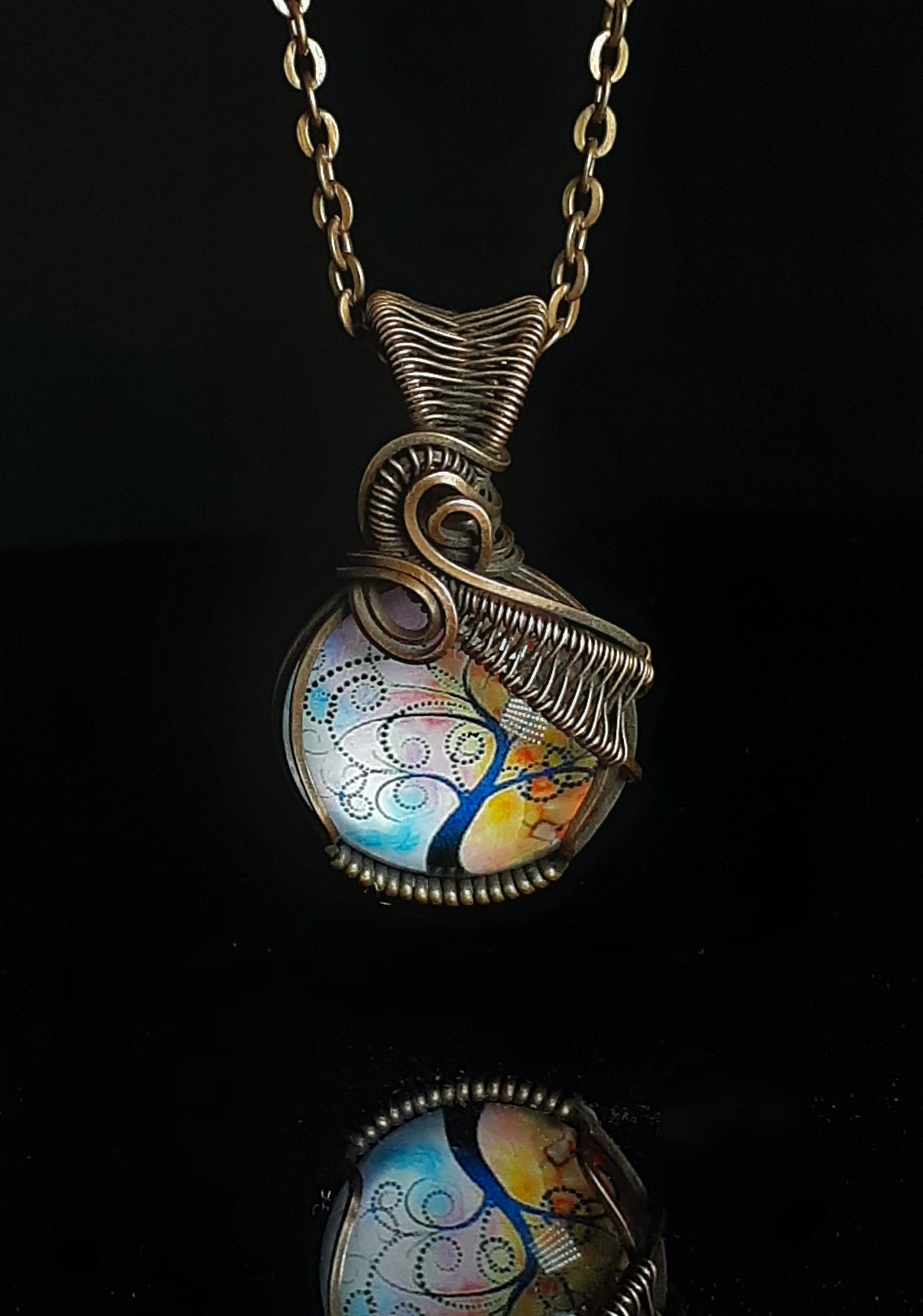 Multicolor Tree of Life Pendant