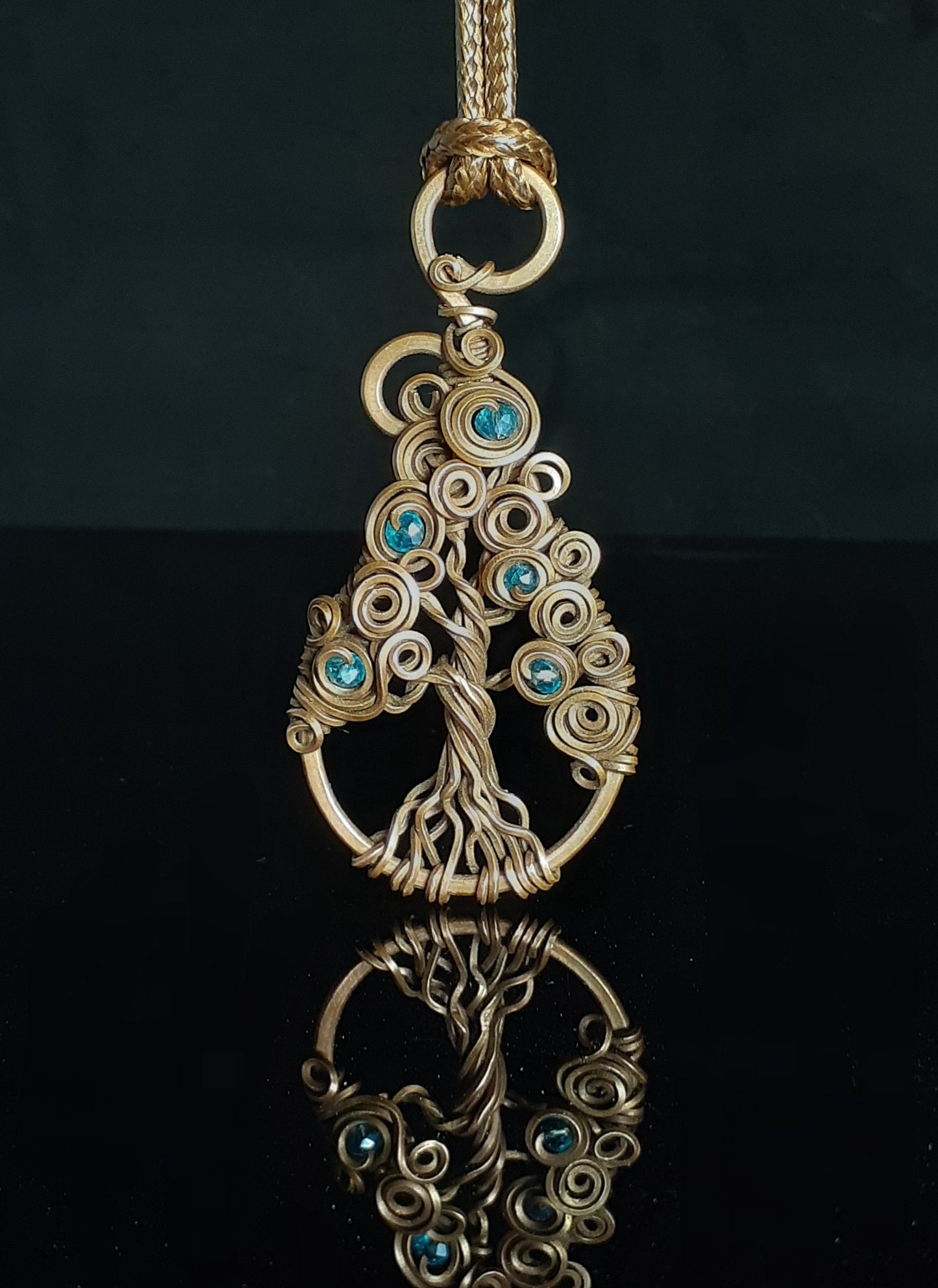 Swirly  Pine Tree Pendant