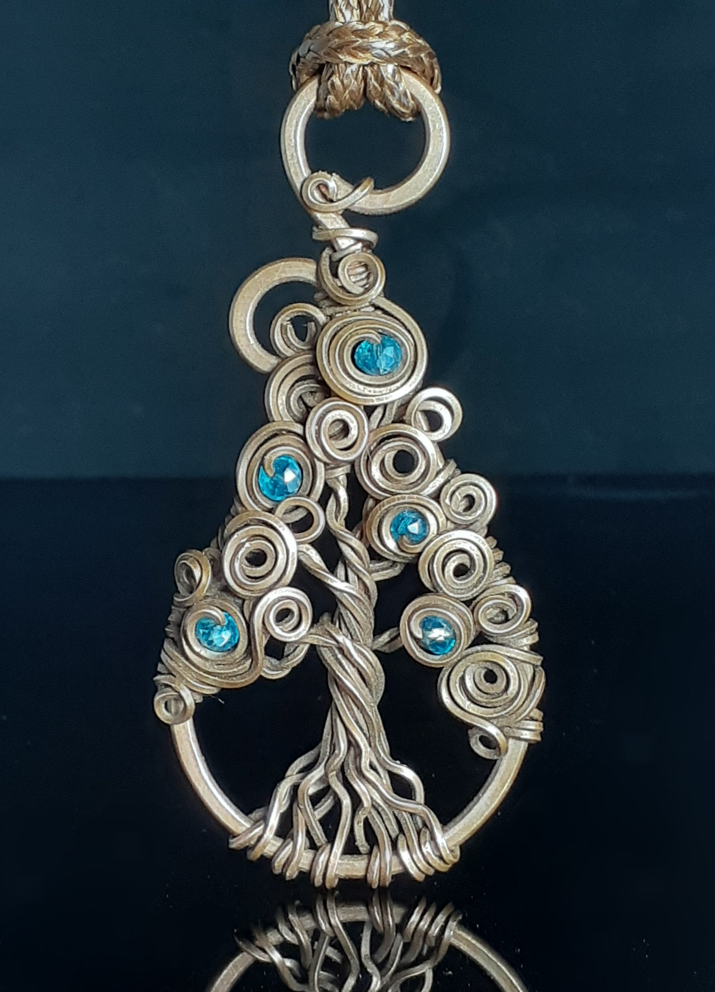 Swirly  Pine Tree Pendant