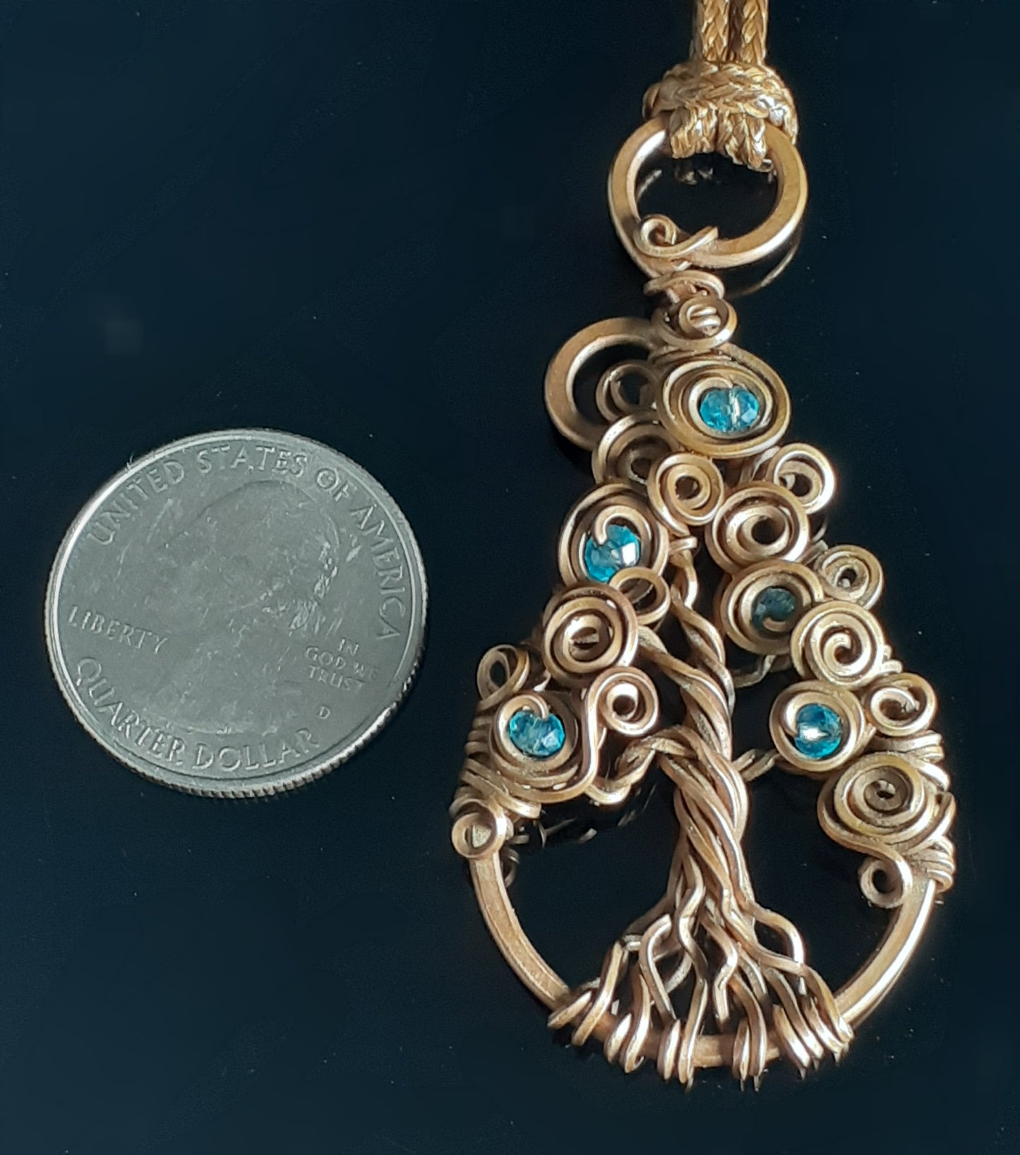 Swirly  Pine Tree Pendant