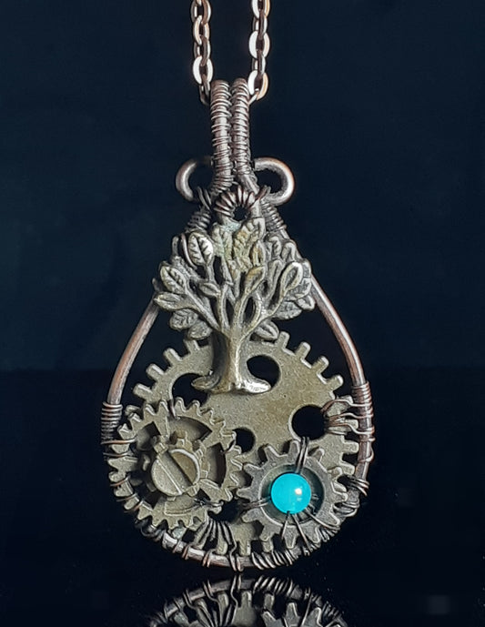 Steampunk Tree Pendant