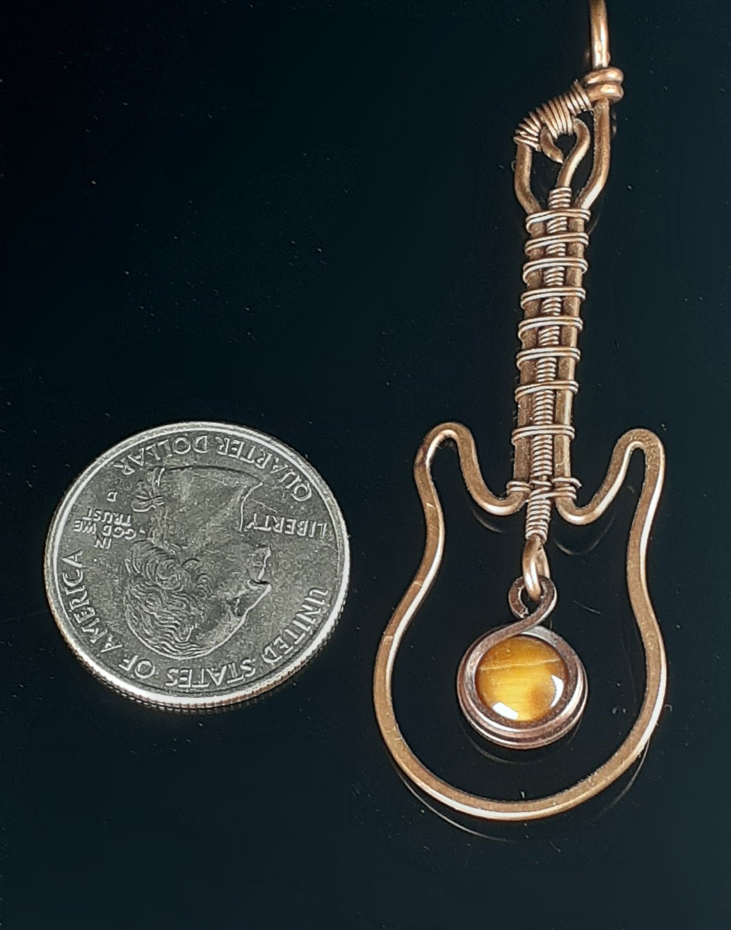 Tiger's Eye Guitar Pendant