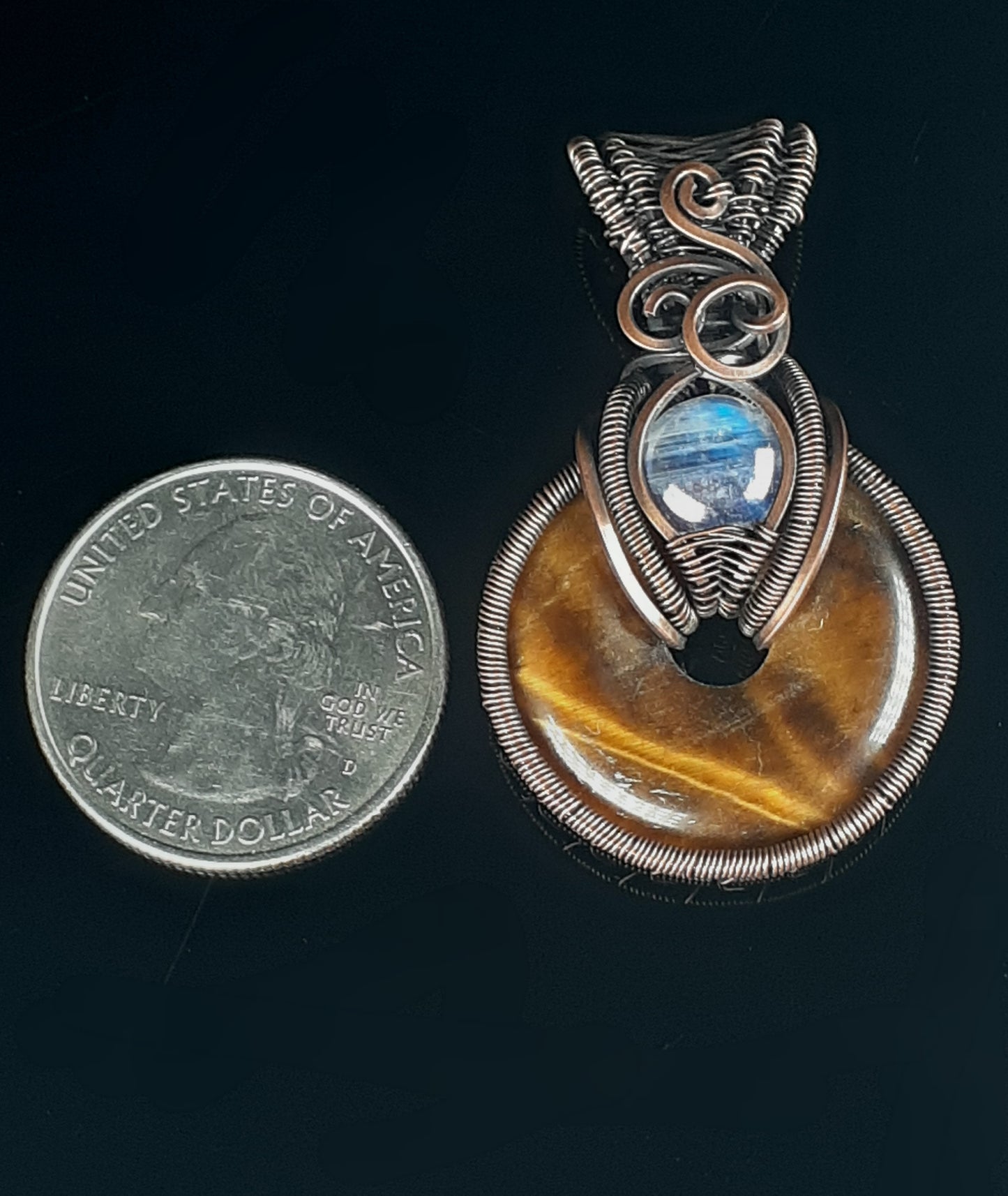 Tiger's Eye And Moonstone Pendant