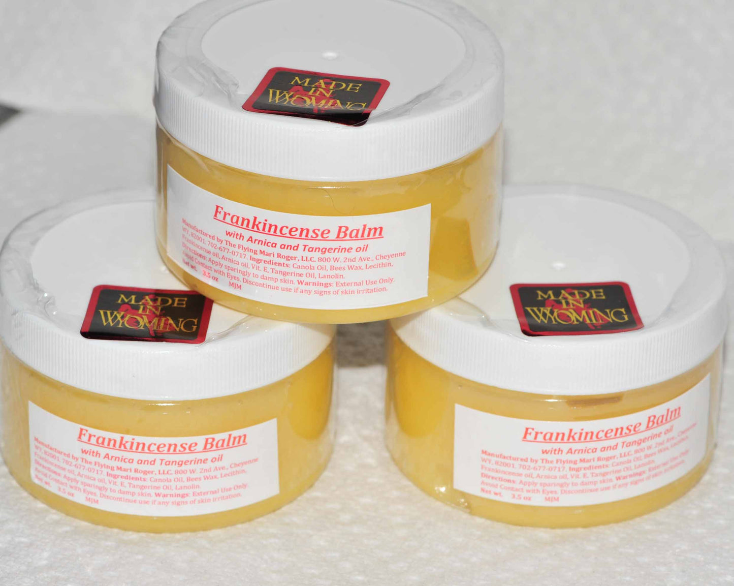 Frankincense Balm with Arnica and Tangerine Oil 3.5oz Jars