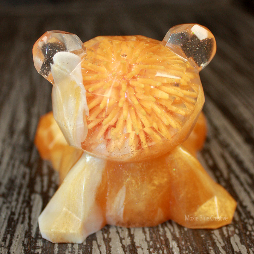 Tangerine Resin Bear Paper Weight